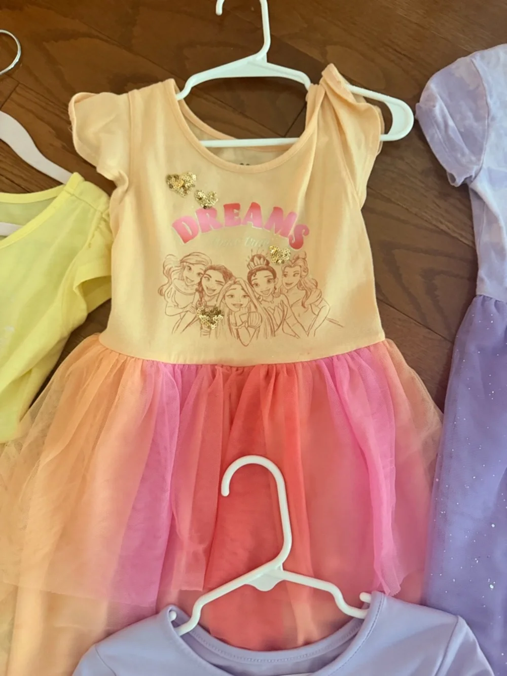 Target Girls' Yellow and Lavender Princess Tulle Dresses - 4 Pack